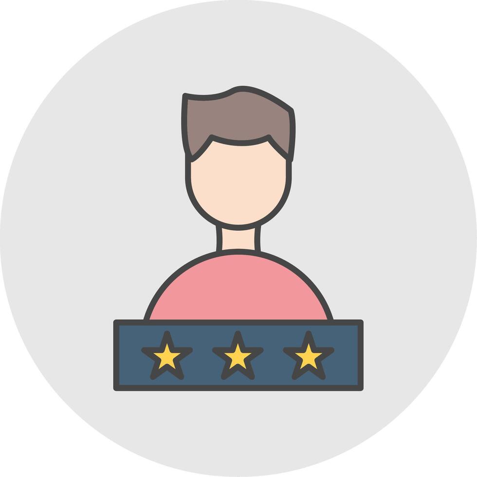 Satisfaction Line Filled Light Circle Icon vector