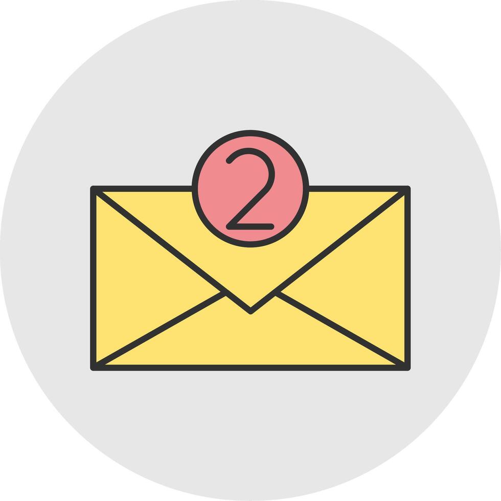 Email Line Filled Light Circle Icon vector