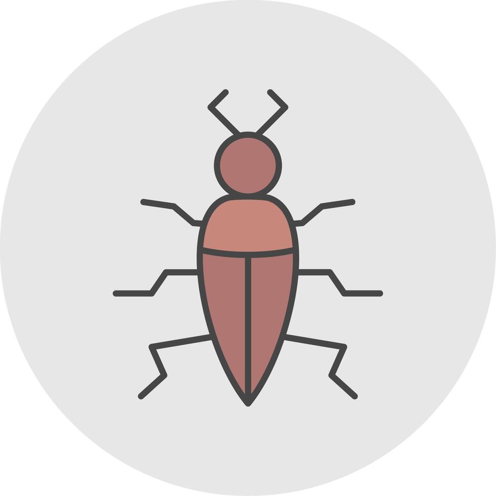 Insect Line Filled Light Circle Icon vector