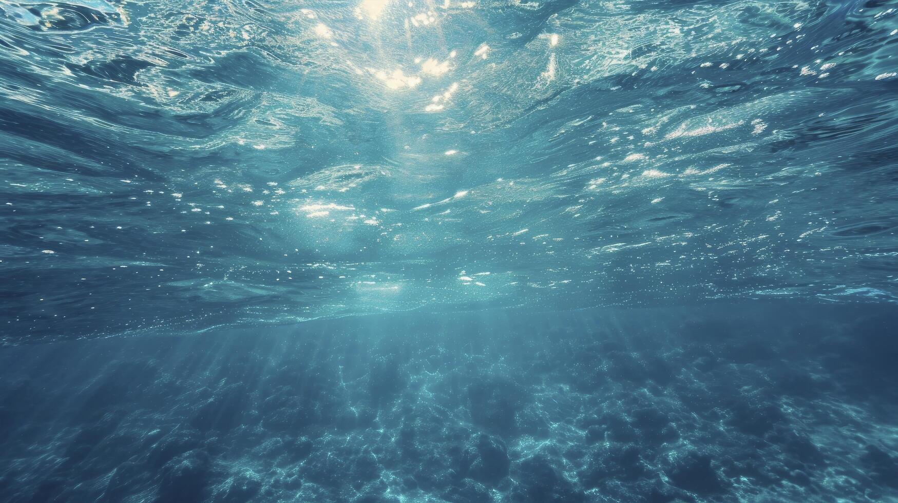 ai generado submarino Oceano azul turquesa mar textura antecedentes foto
