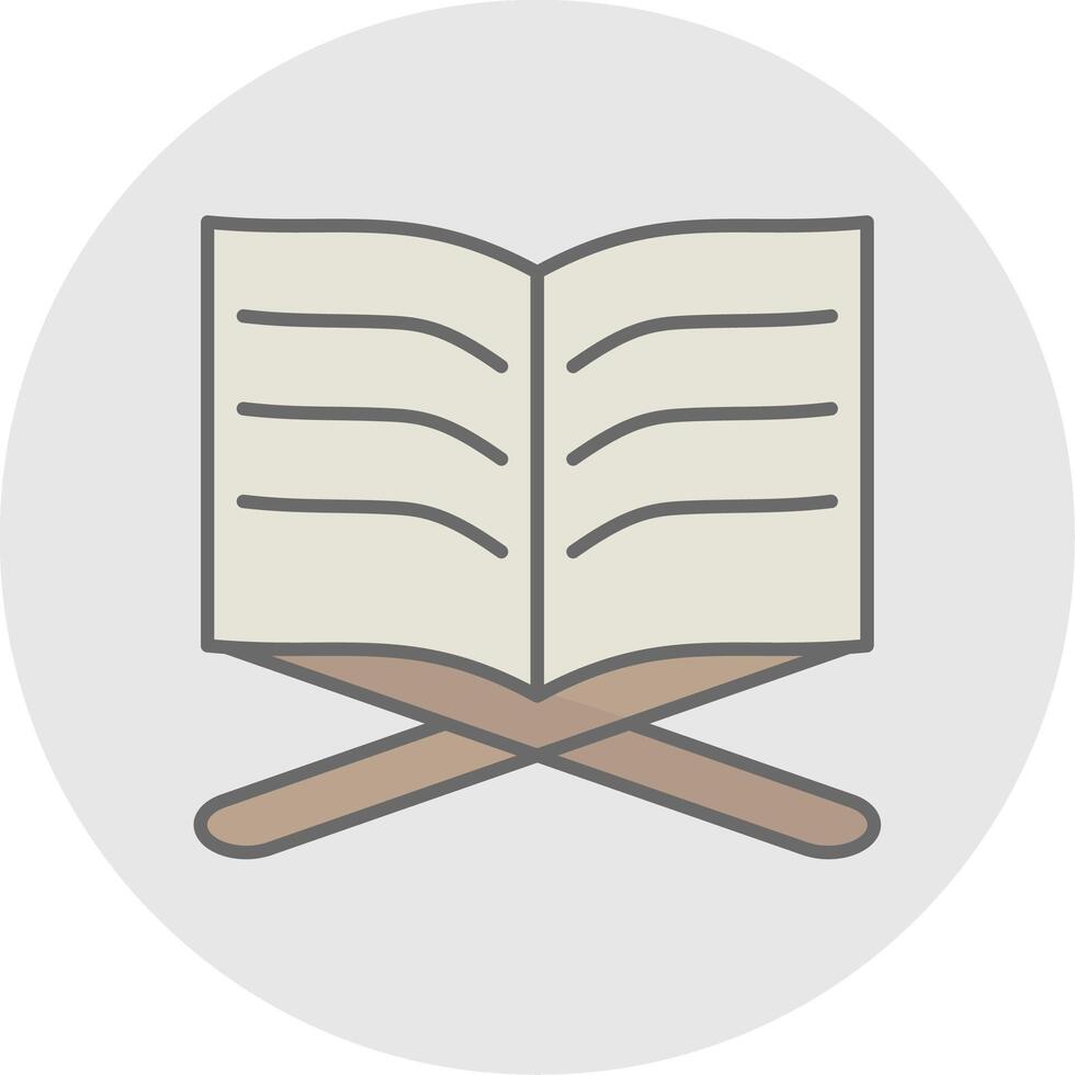 Quran Line Filled Light Circle Icon vector