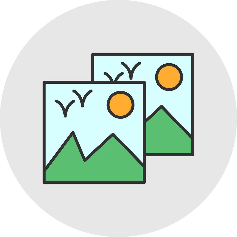 Images Line Filled Light Circle Icon vector