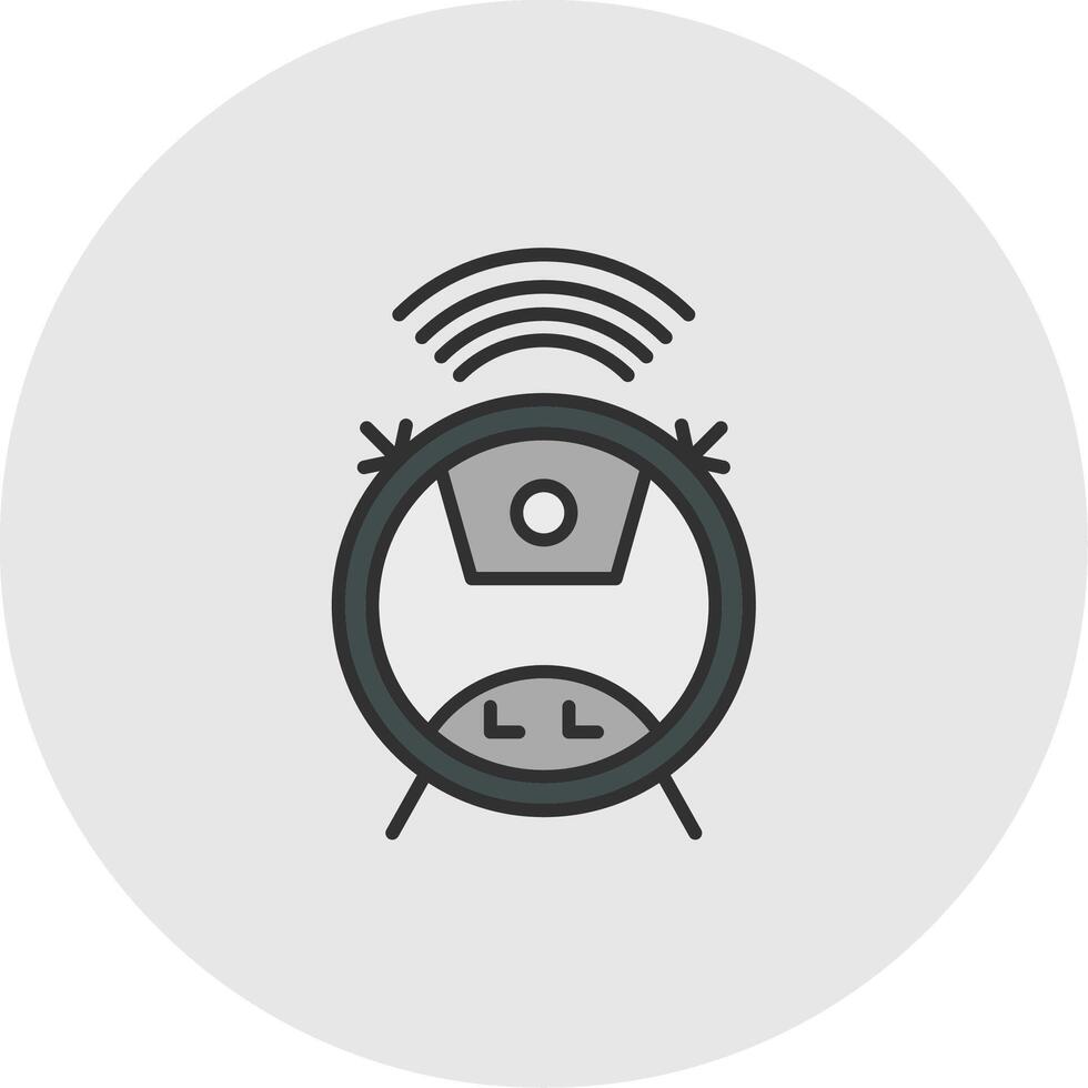 Wifi Line Filled Light Circle Icon vector