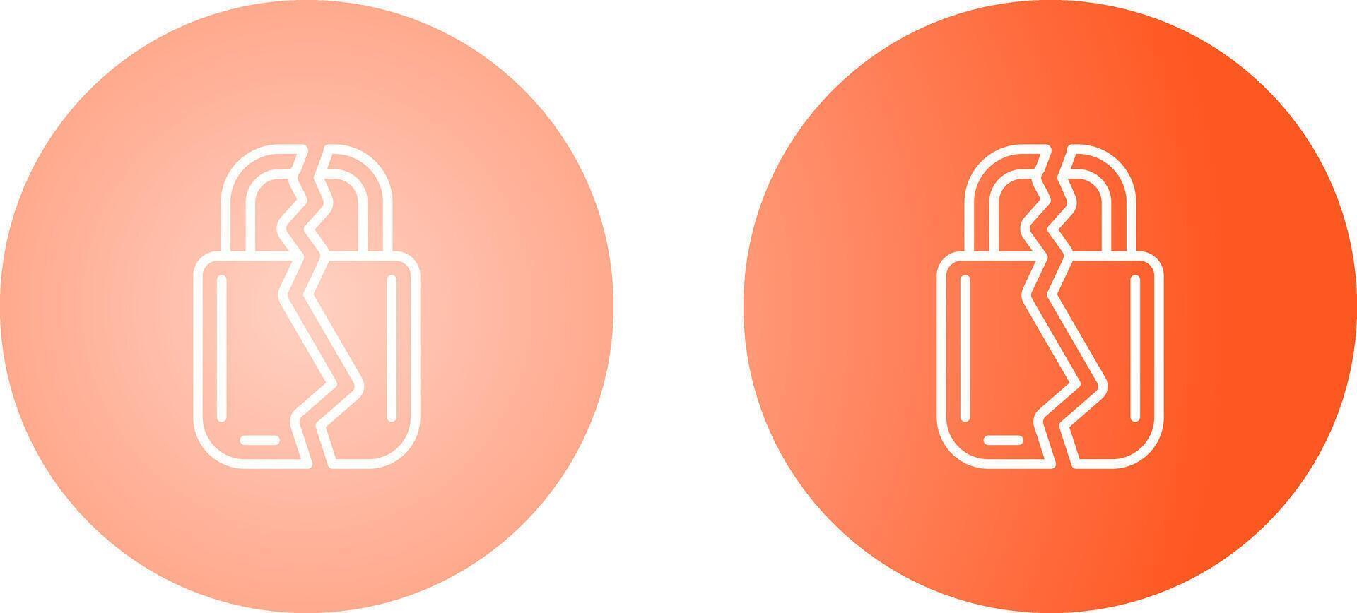 Brocken Padlock Vector Icon