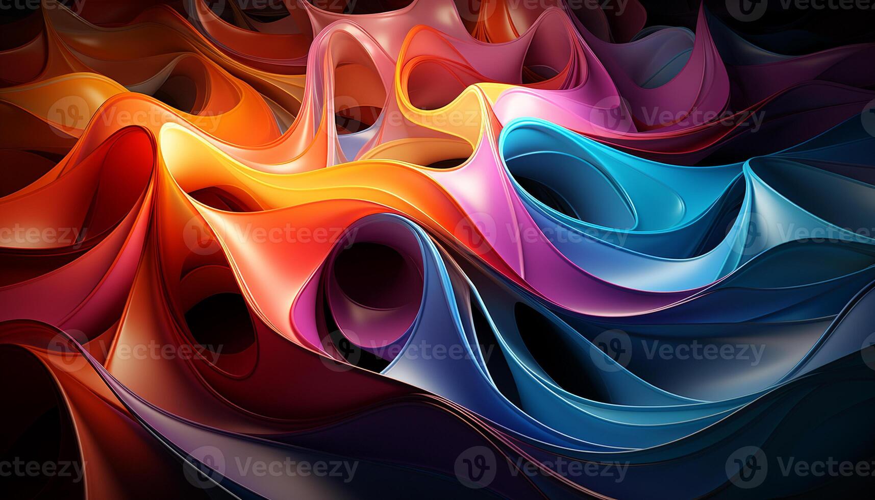 AI generated Abstract backdrop with vibrant colors and flowing shapes generated by AI photo