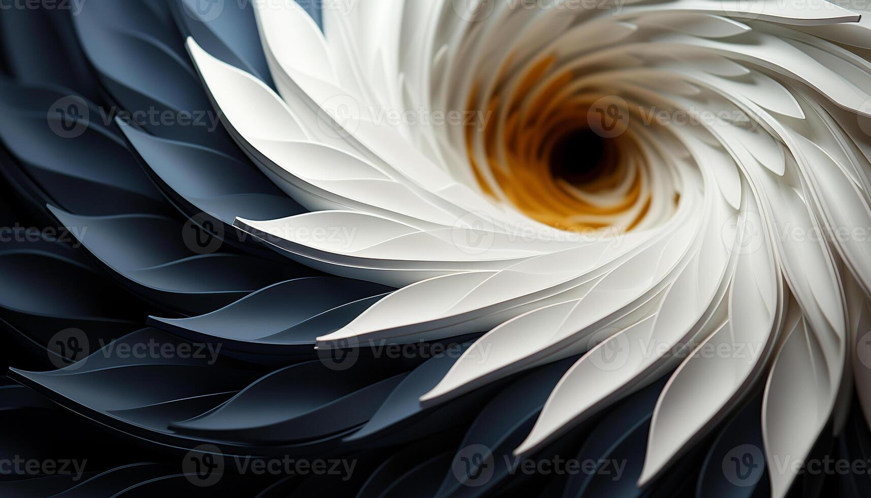 AI generated Abstract pattern of a futuristic spiral design generated by AI photo