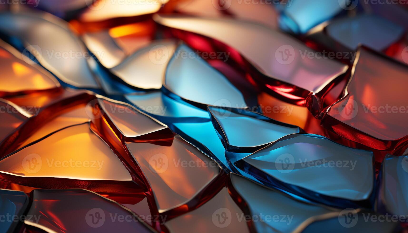 AI generated Abstract multi colored pattern with vibrant colors and reflection generated by AI photo