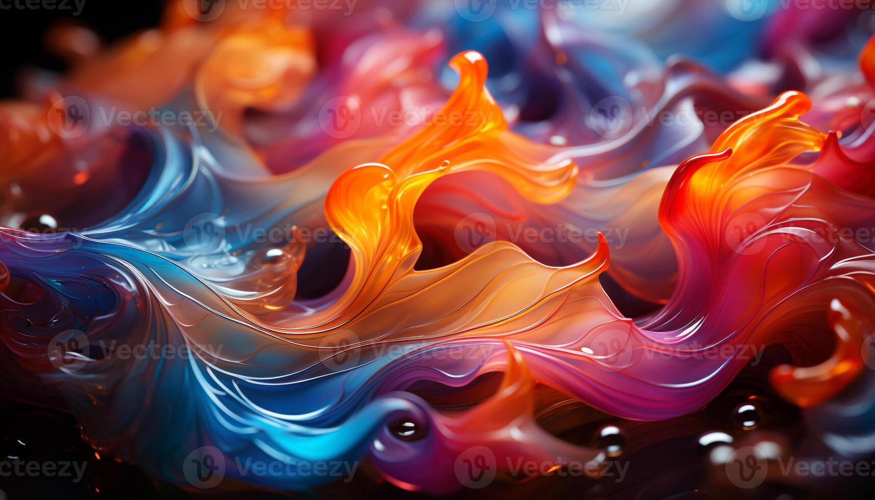 AI generated Vibrant colors flow in a futuristic underwater design generated by AI photo