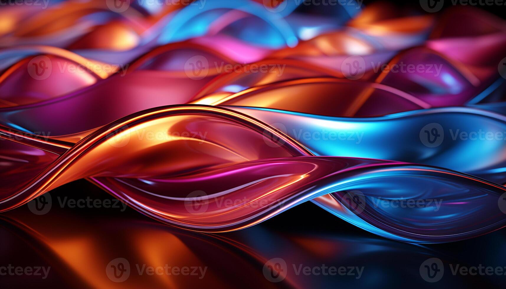 AI generated Abstract wave pattern in vibrant colors, digitally generated generated by AI photo