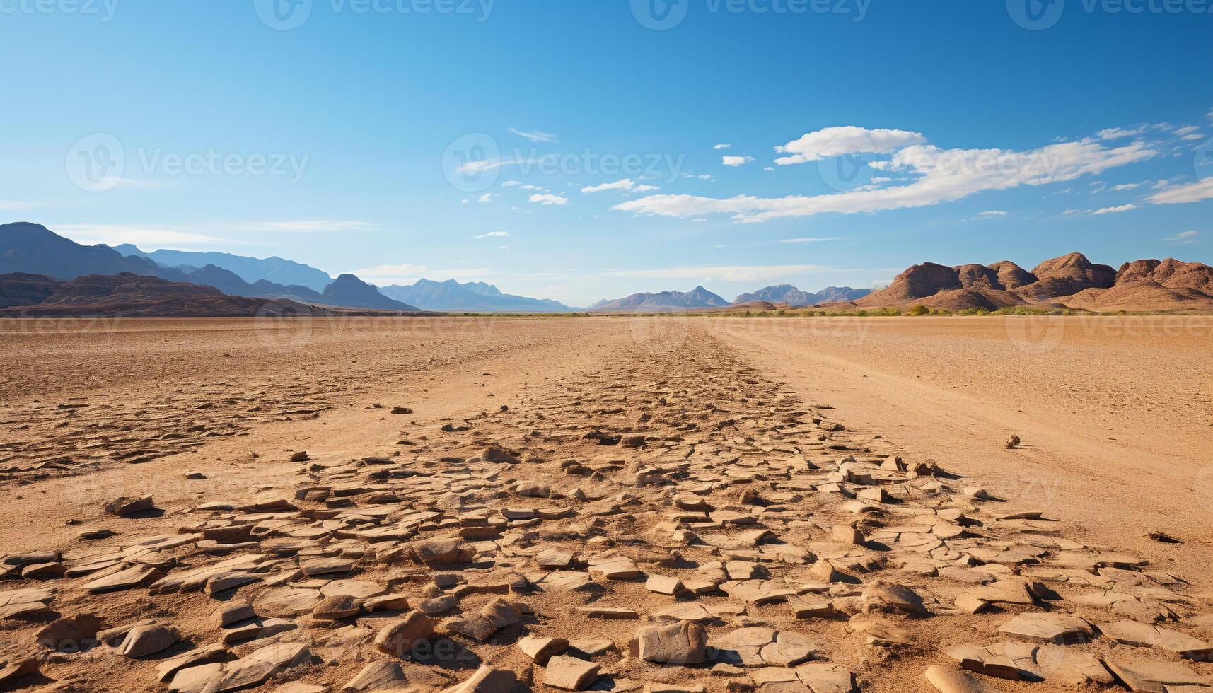AI generated Tranquil scene remote mountain range, arid climate generated by AI photo