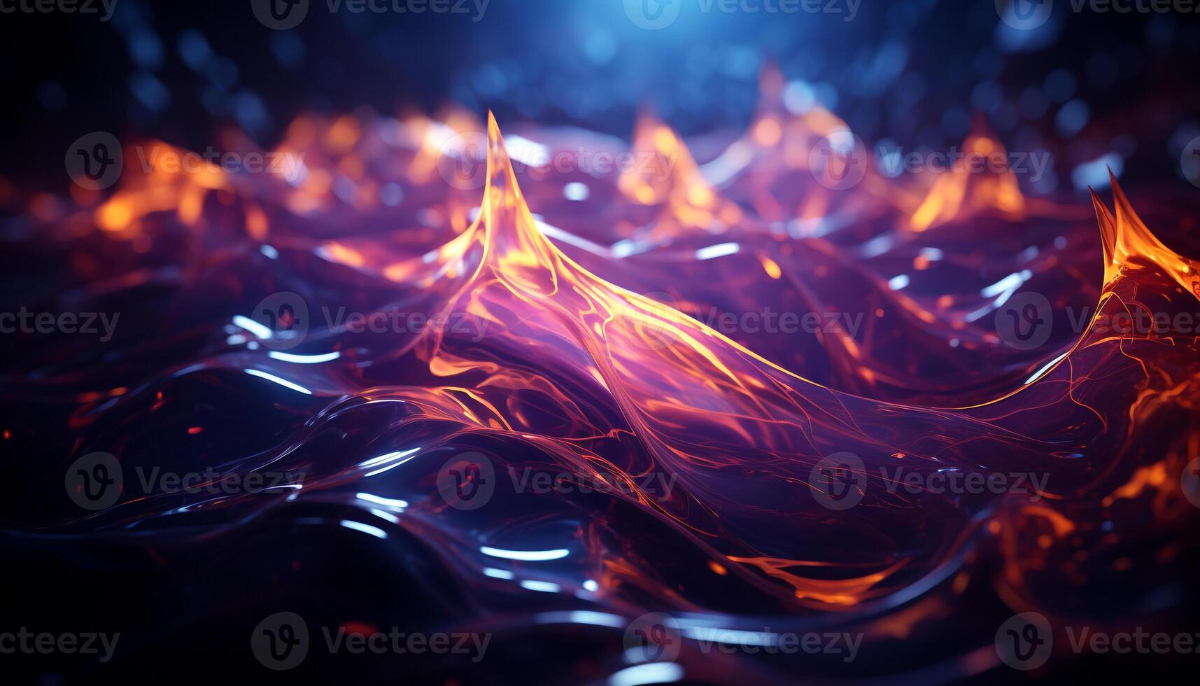 AI generated Glowing flames ignite a vibrant, abstract inferno generated by AI photo