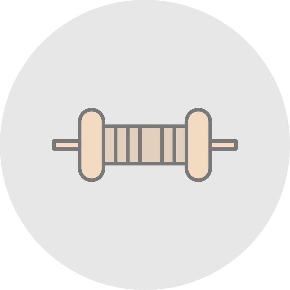 Resistor Line Filled Light Circle Icon vector