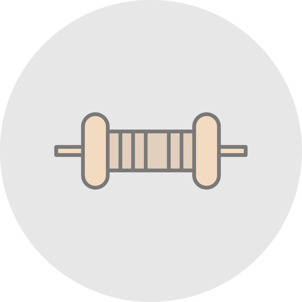 resistor línea lleno ligero circulo icono vector