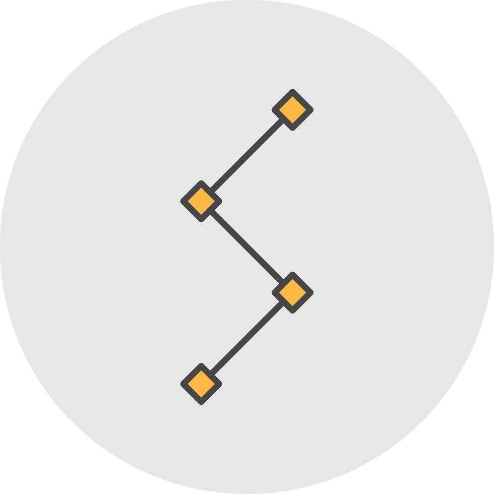 Path Line Filled Light Circle Icon vector