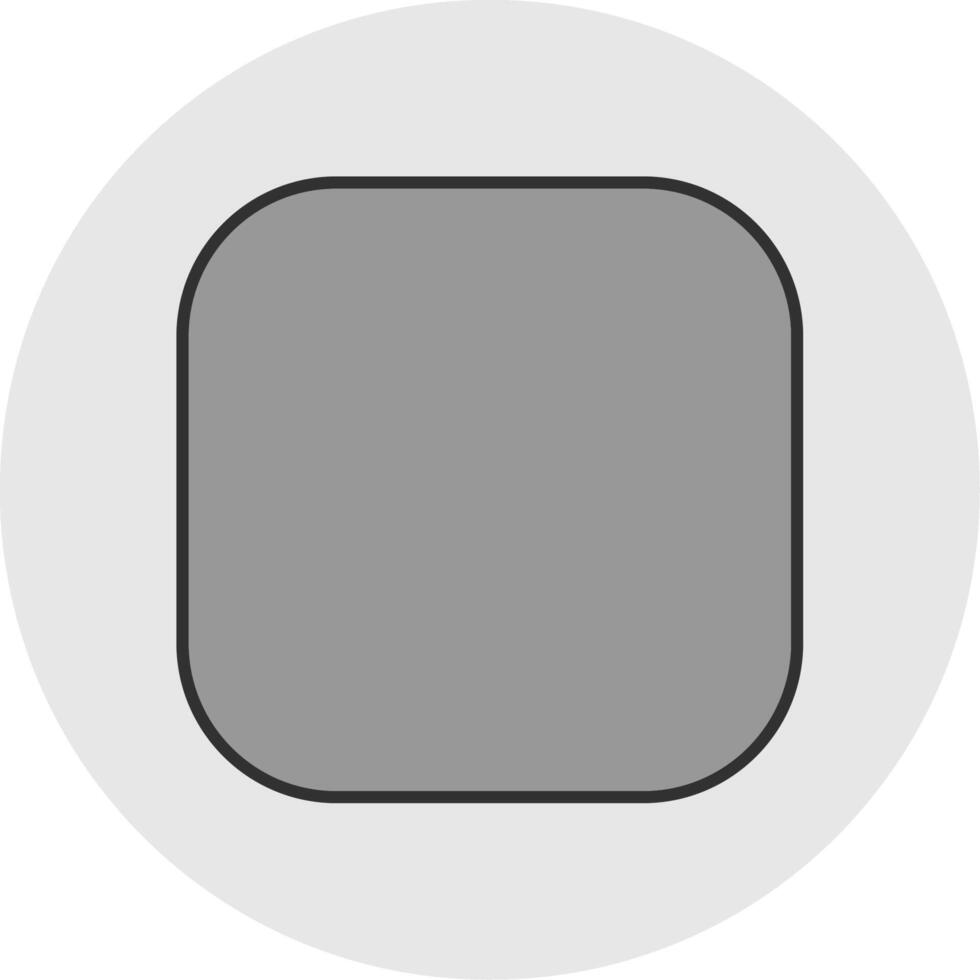 Round Corner Line Filled Light Circle Icon vector
