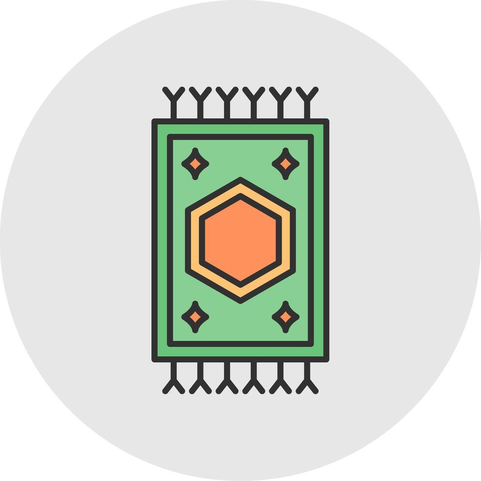 Carpet Line Filled Light Circle Icon vector