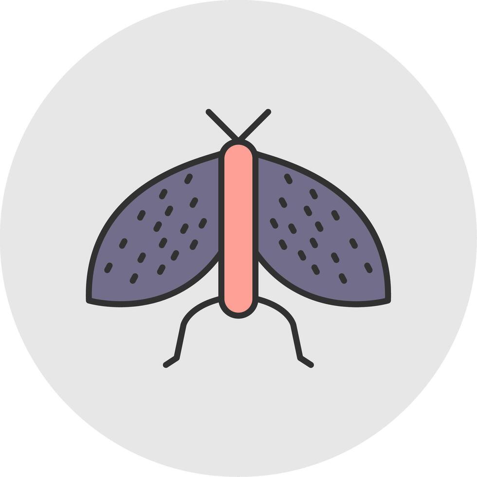 Insects Line Filled Light Circle Icon vector