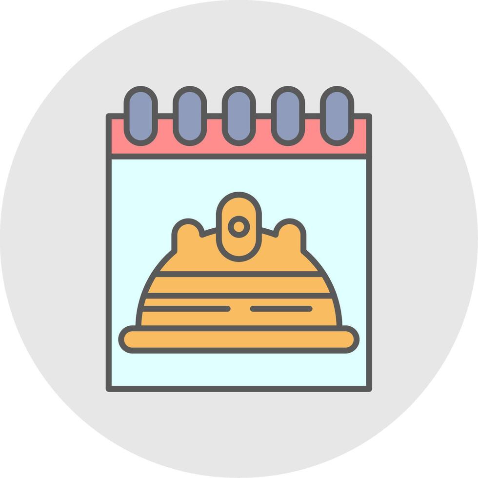 Labour Day Line Filled Light Circle Icon vector