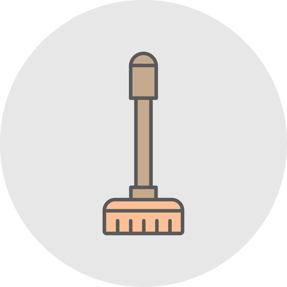 Floor Mop Line Filled Light Circle Icon vector
