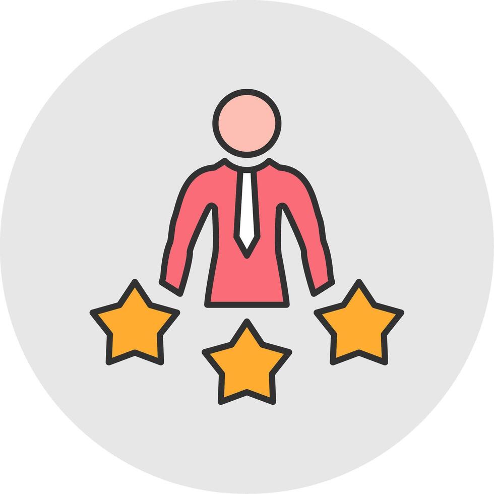 Experience Line Filled Light Circle Icon vector