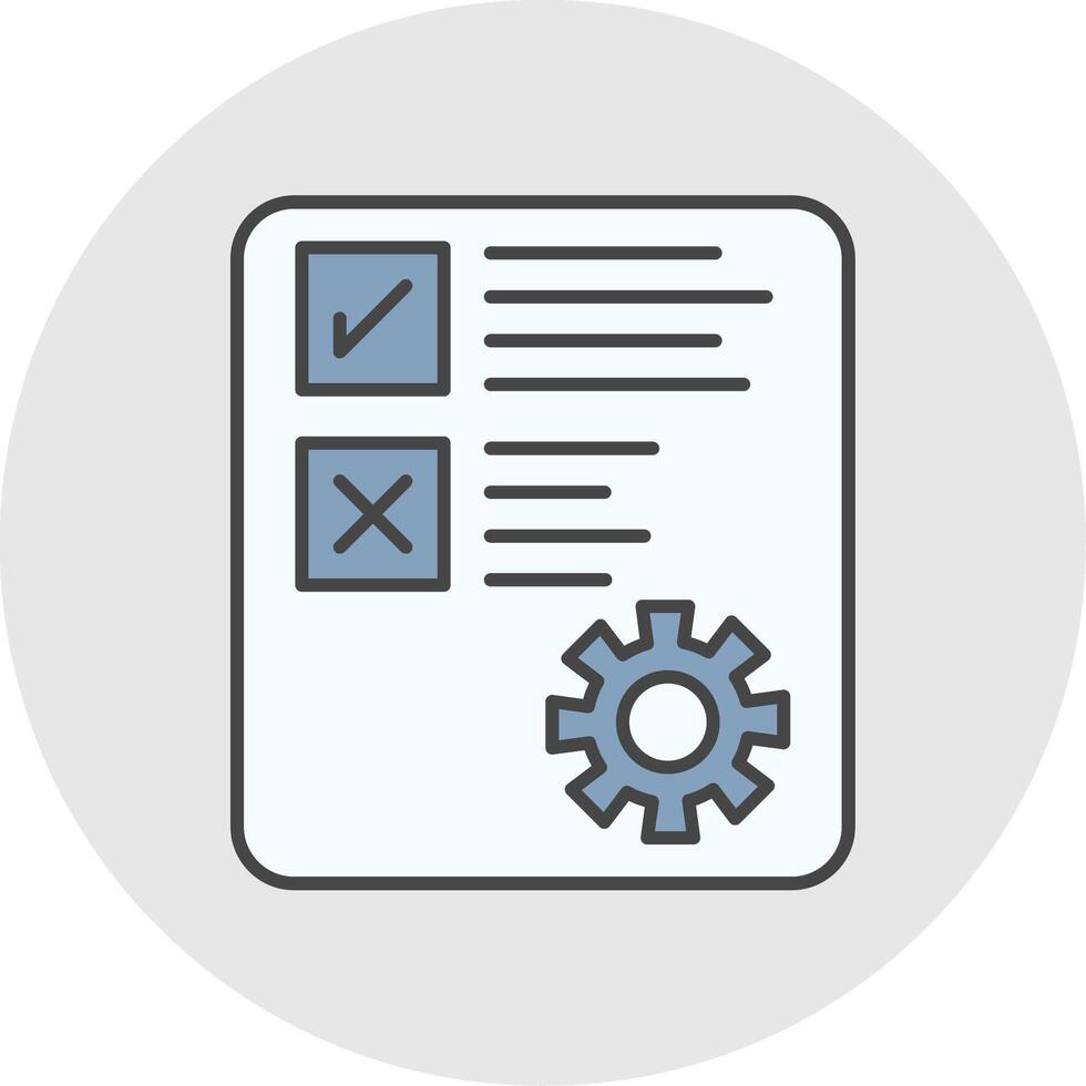 Document Line Filled Light Circle Icon vector