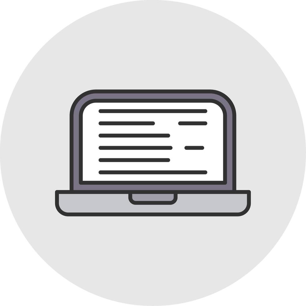 Test Line Filled Light Circle Icon vector