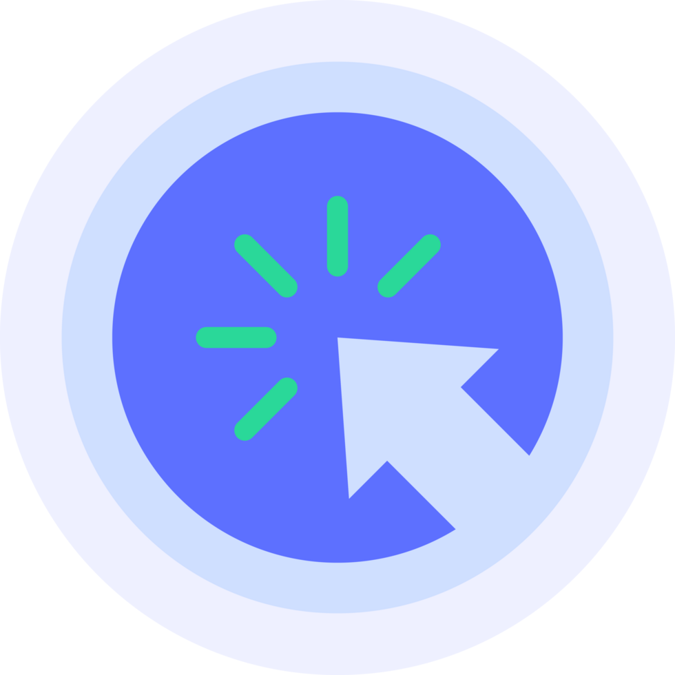 click cursor pointer modern icon illustration png