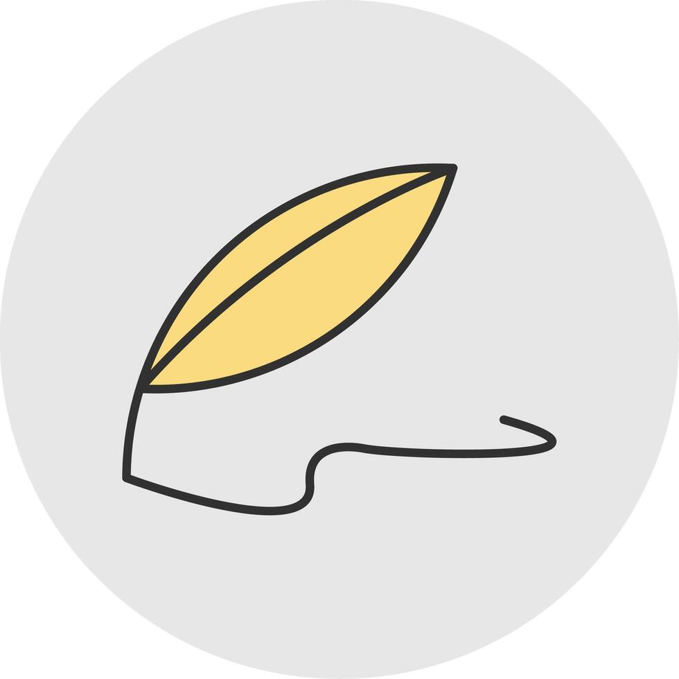 Quill Line Filled Light Circle Icon vector