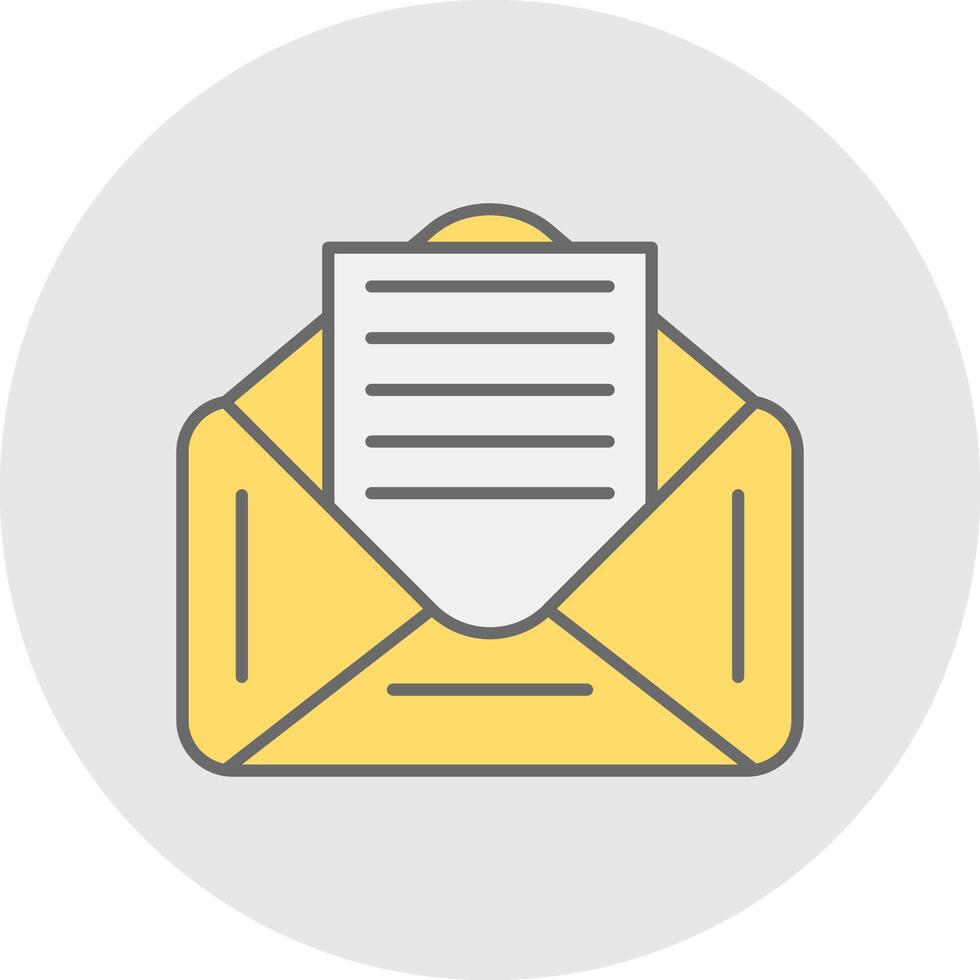 Email Line Filled Light Circle Icon vector