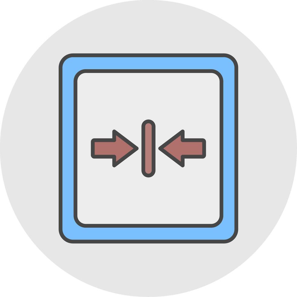 Minimize Line Filled Light Circle Icon vector