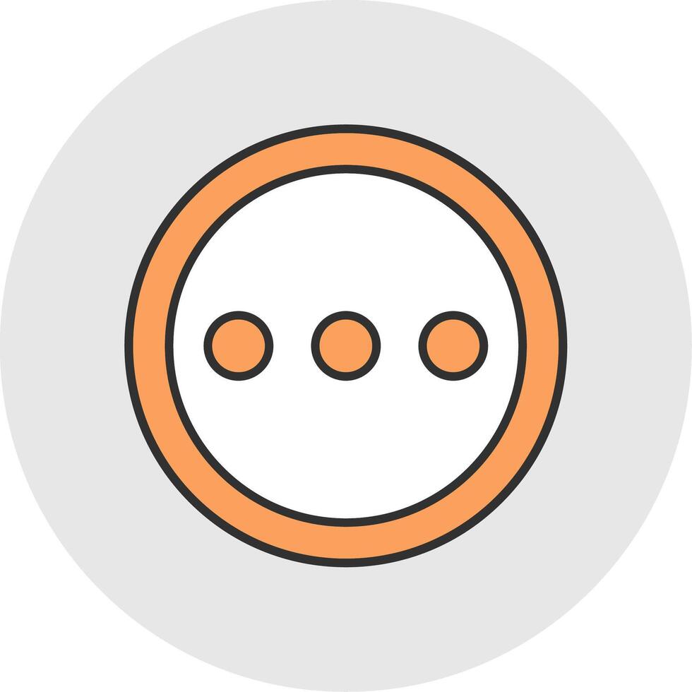 More free Line Filled Light Circle Icon vector