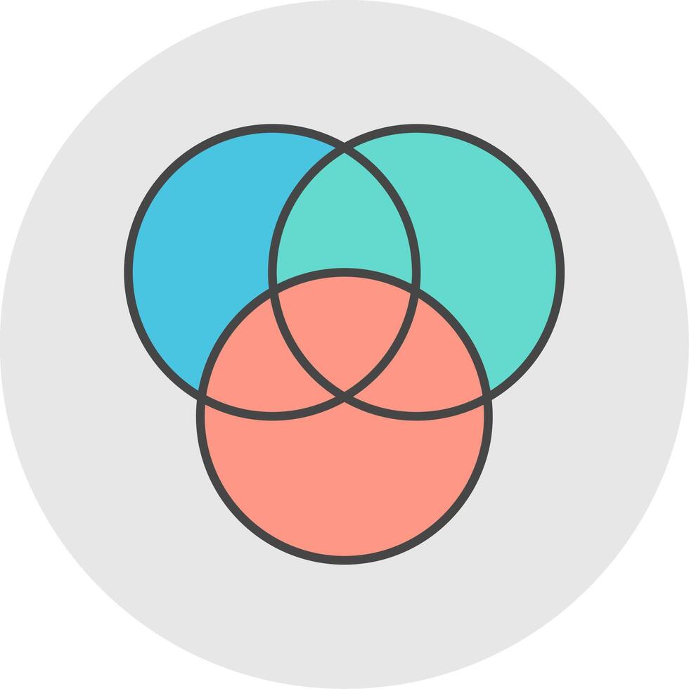 Diagram Line Filled Light Circle Icon vector