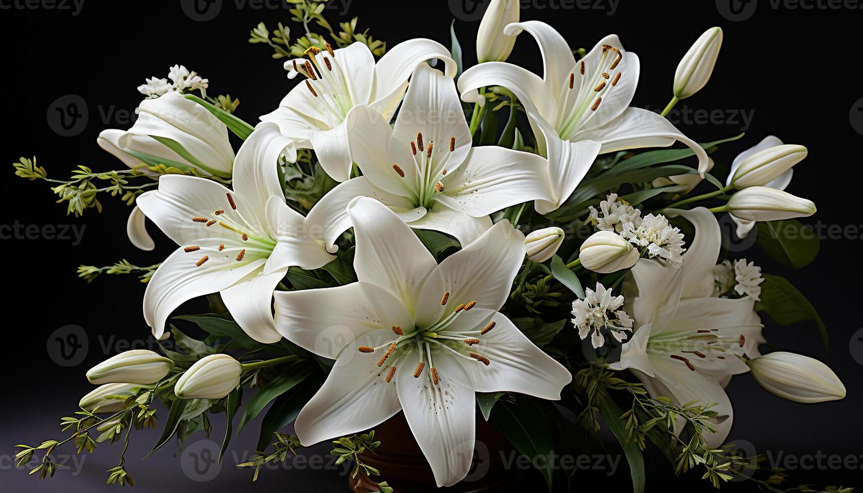 AI generated Freshness and beauty in nature, a blooming flower generated by AI photo