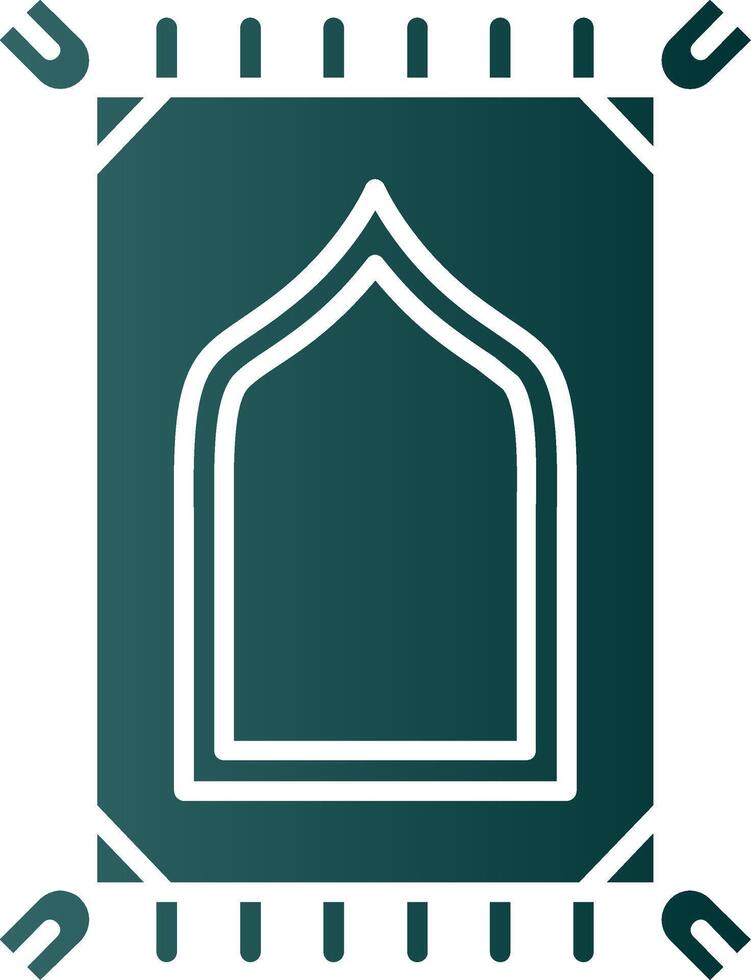 oración compañero glifo degradado verde icono vector