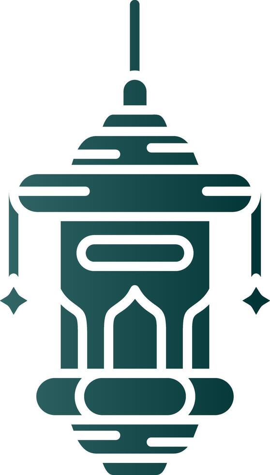 Oil lamp Glyph Gradient Green Icon vector