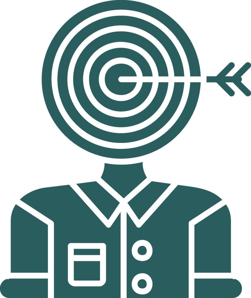 Audience Glyph Gradient Green Icon vector