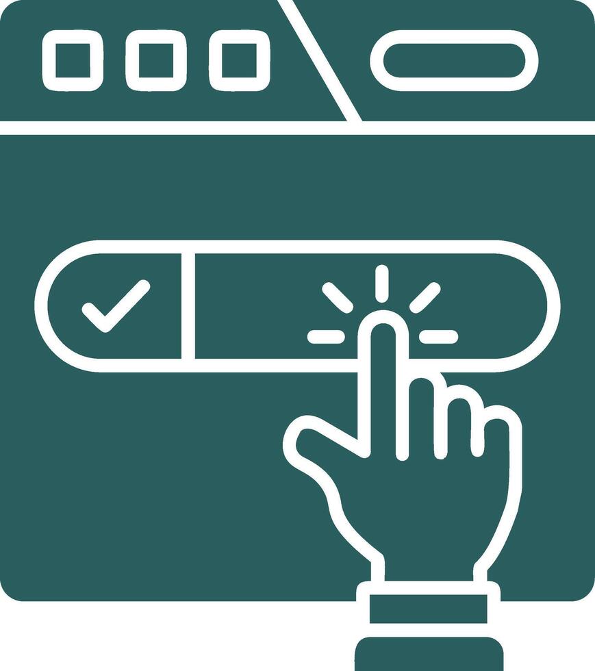 Subscribe Glyph Gradient Green Icon vector