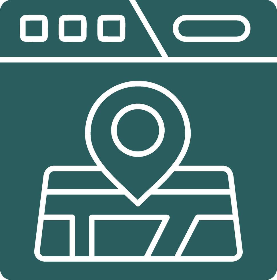 Location Glyph Gradient Green Icon vector