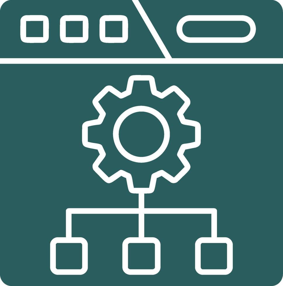 Setting Glyph Gradient Green Icon vector