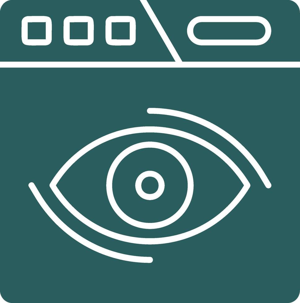 Views Glyph Gradient Green Icon vector