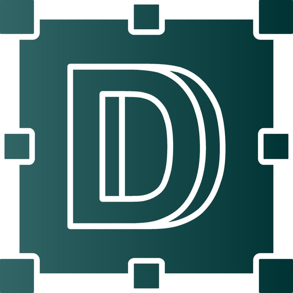 Logo Glyph Gradient Green Icon vector