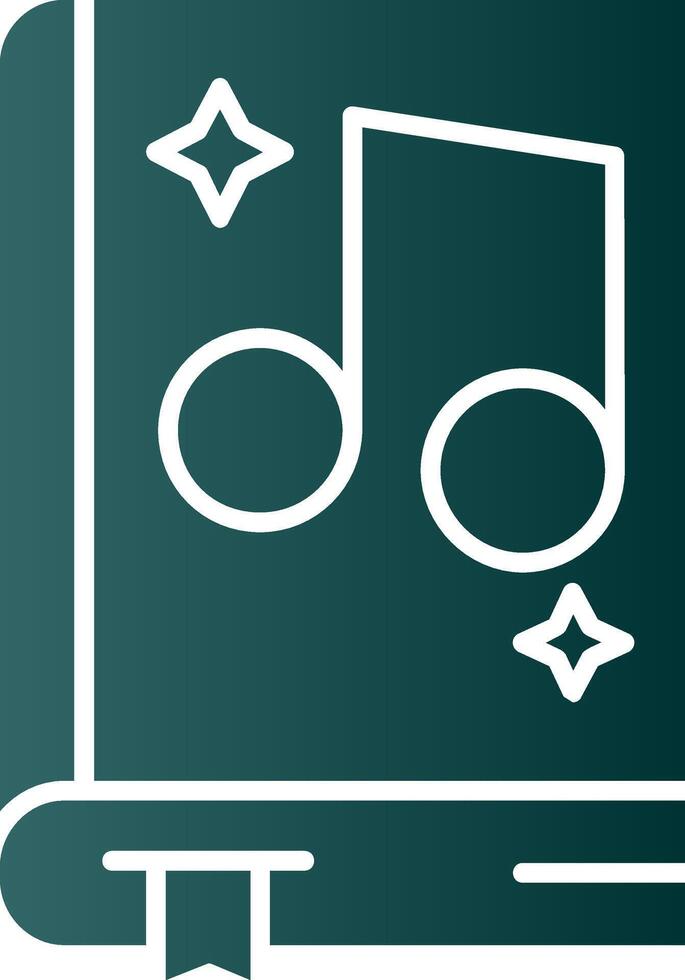 Music Glyph Gradient Green Icon vector