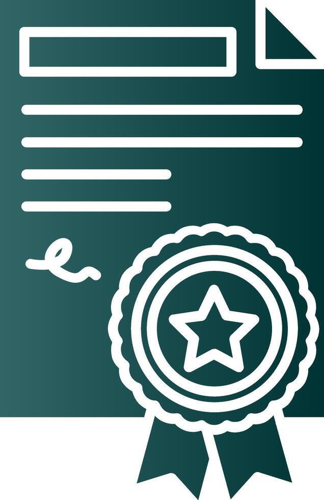 Agreement Glyph Gradient Green Icon vector
