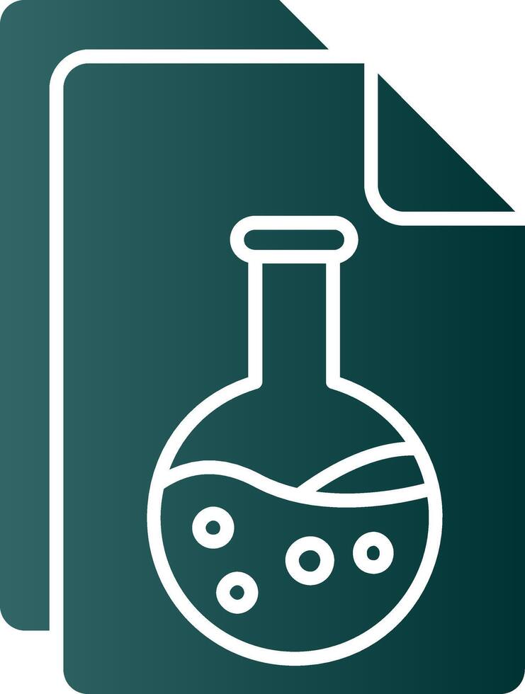 Document Glyph Gradient Green Icon vector