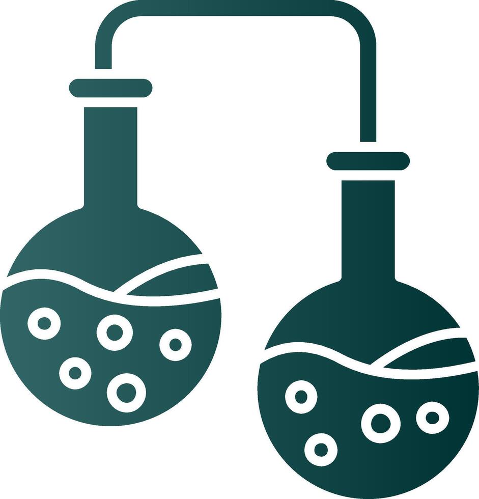 Experiment Glyph Gradient Green Icon vector