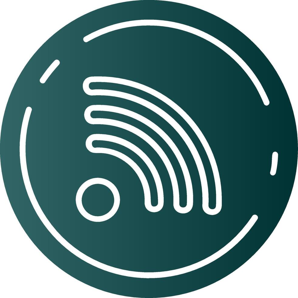 Rss Glyph Gradient Green Icon vector