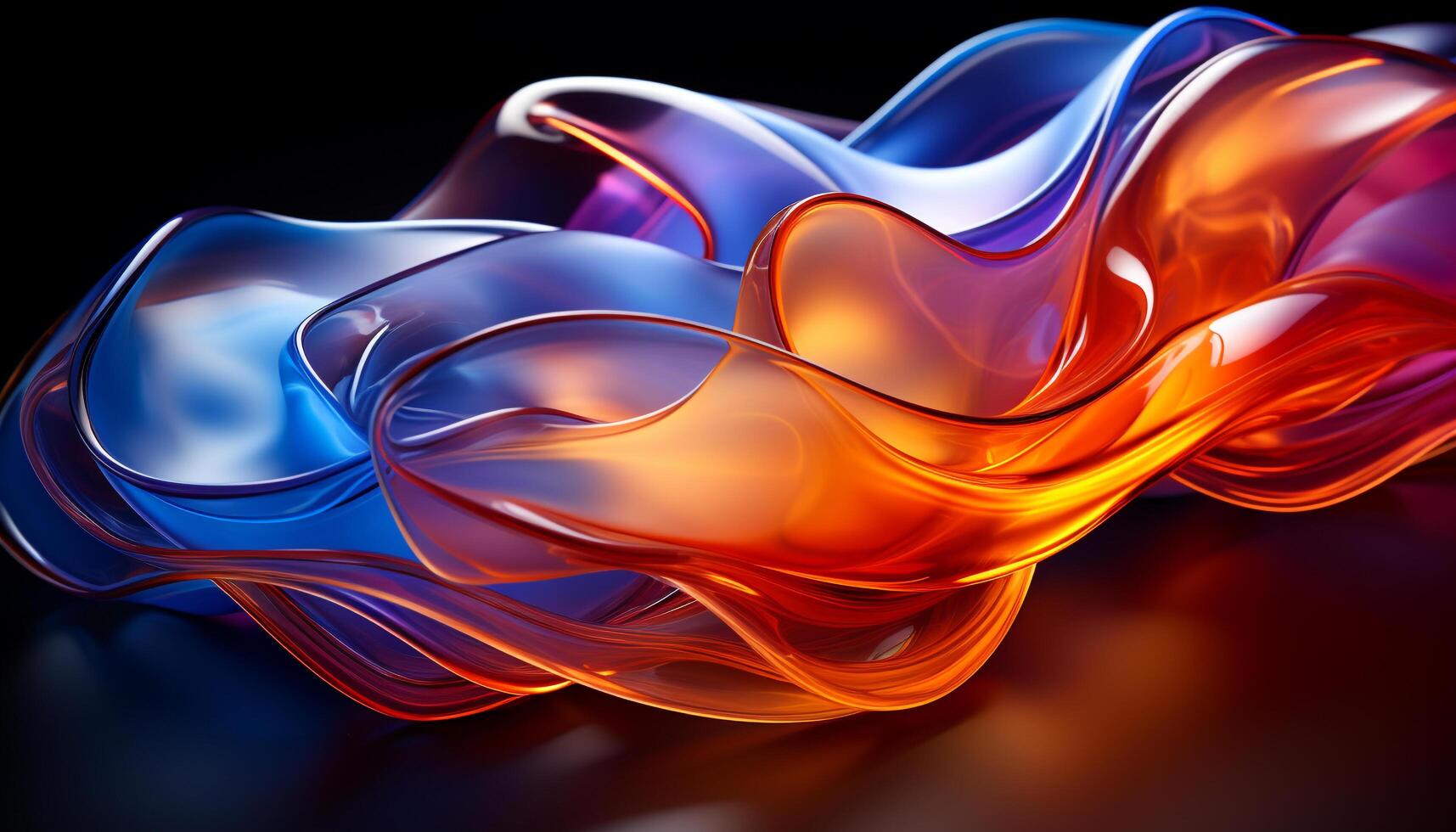 AI generated Futuristic flowing wave pattern in vibrant colors generated by AI photo