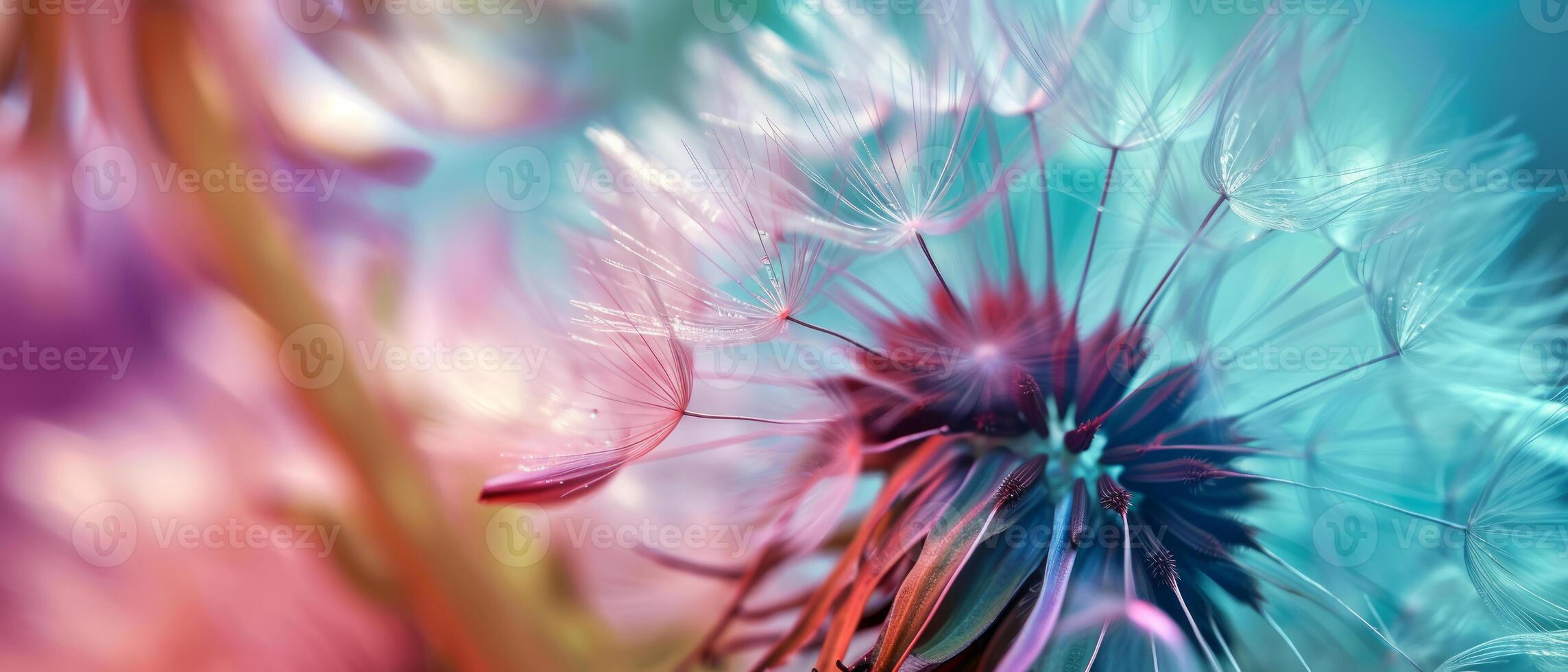 AI generated Close Up of a Dandelion With Blurry Background photo