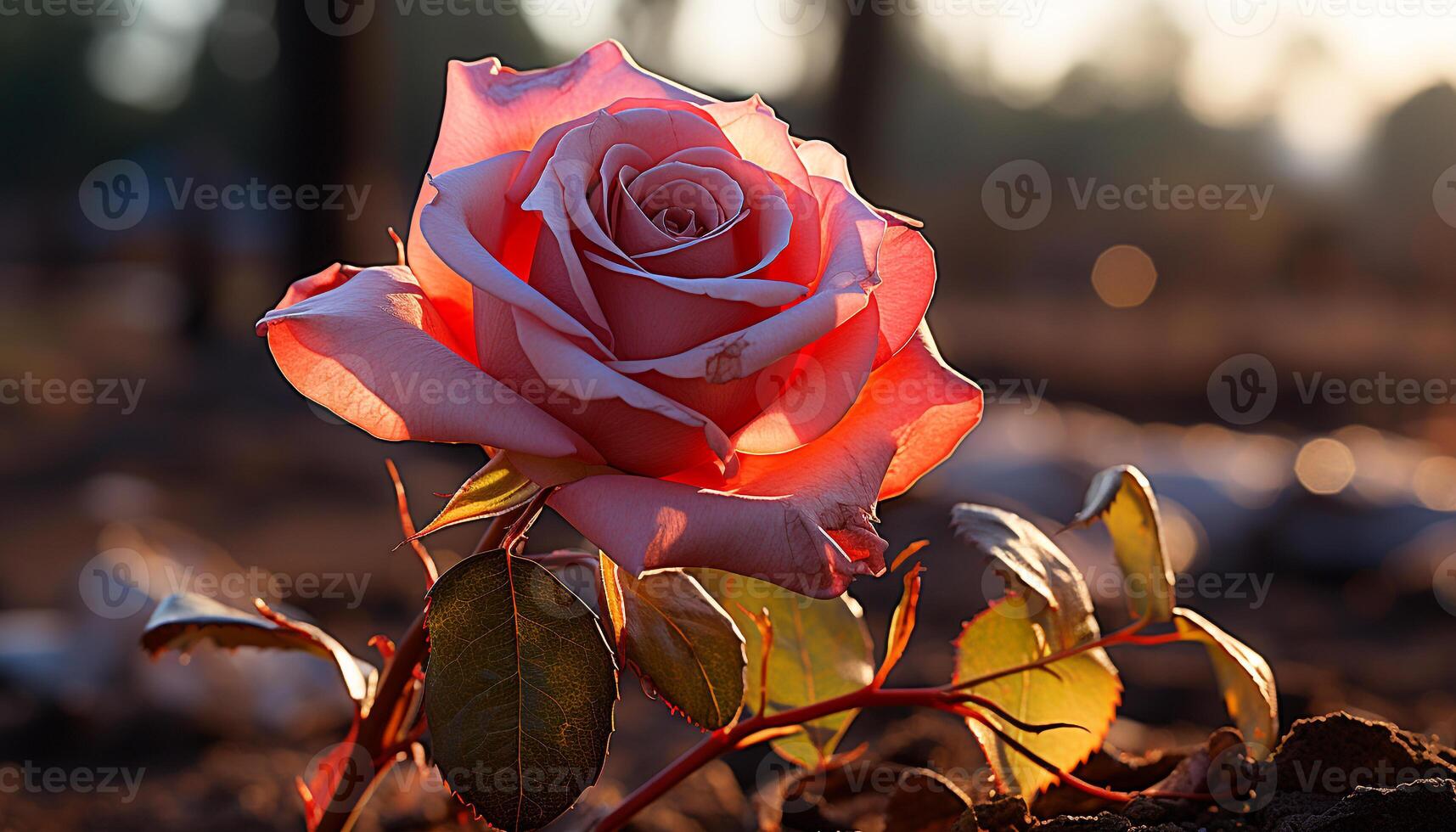 AI generated Flower blossom, vibrant colors, beauty in nature generated by AI photo
