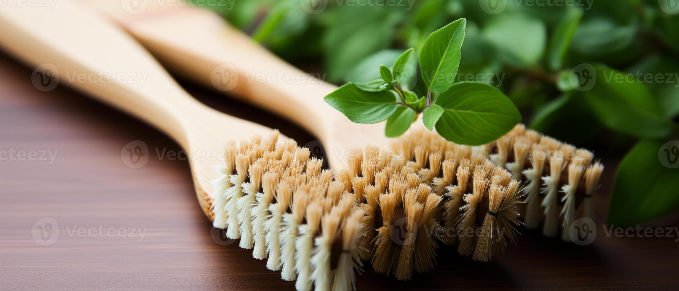 AI generated Eco-Friendly Bamboo Toothbrushes photo
